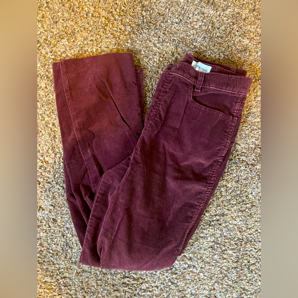 Wine colored corduroy pants